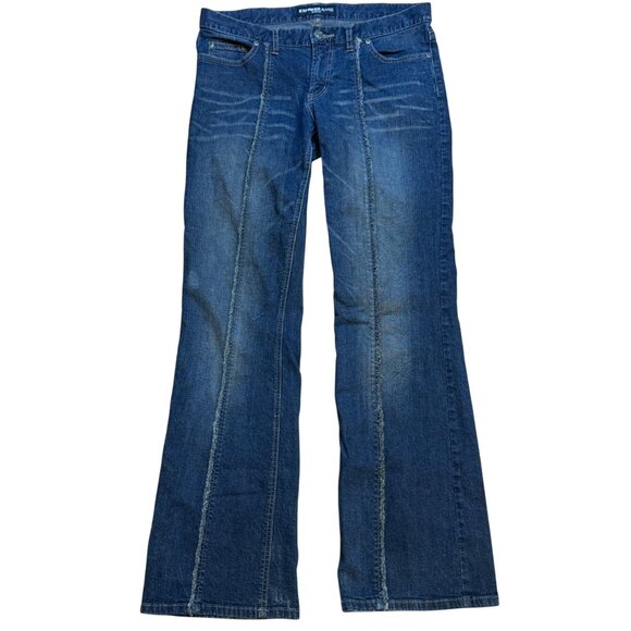 Y2K Express Jeans Womens Bootcut Denim Size‎ 9/10 Cotton Blend Dark Wash - Picture 1 of 8